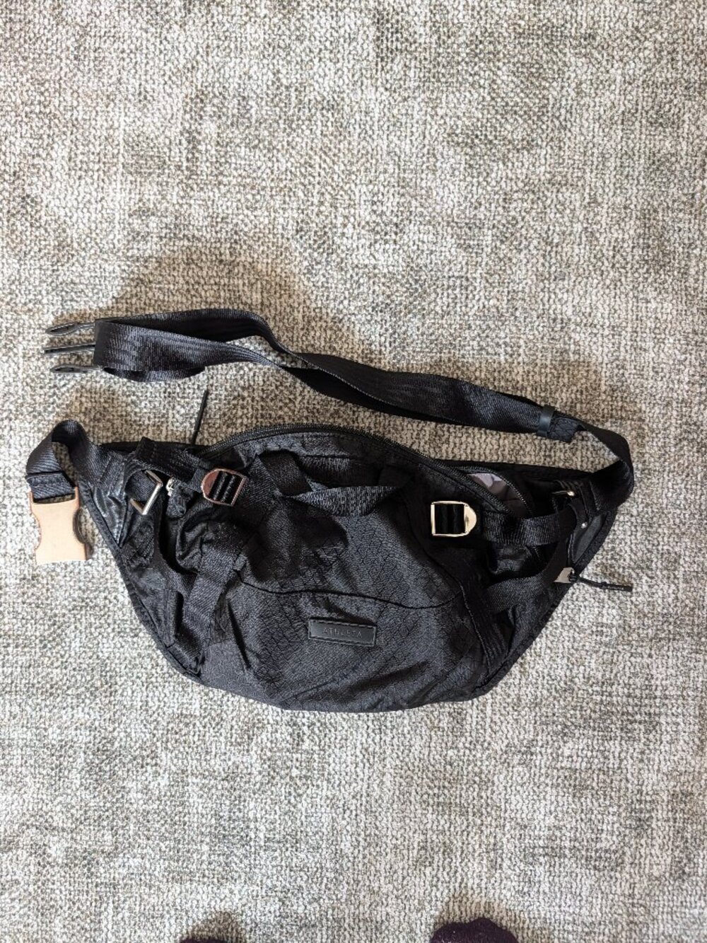 Athleta Black Crossbody Waist Bag